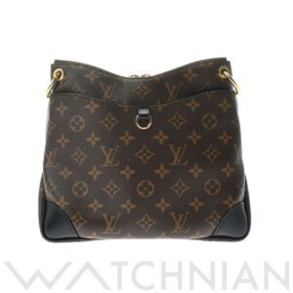Louis Vuitton Monogram Odeon NM Noir Black Brown Canvas Shoulder Bag